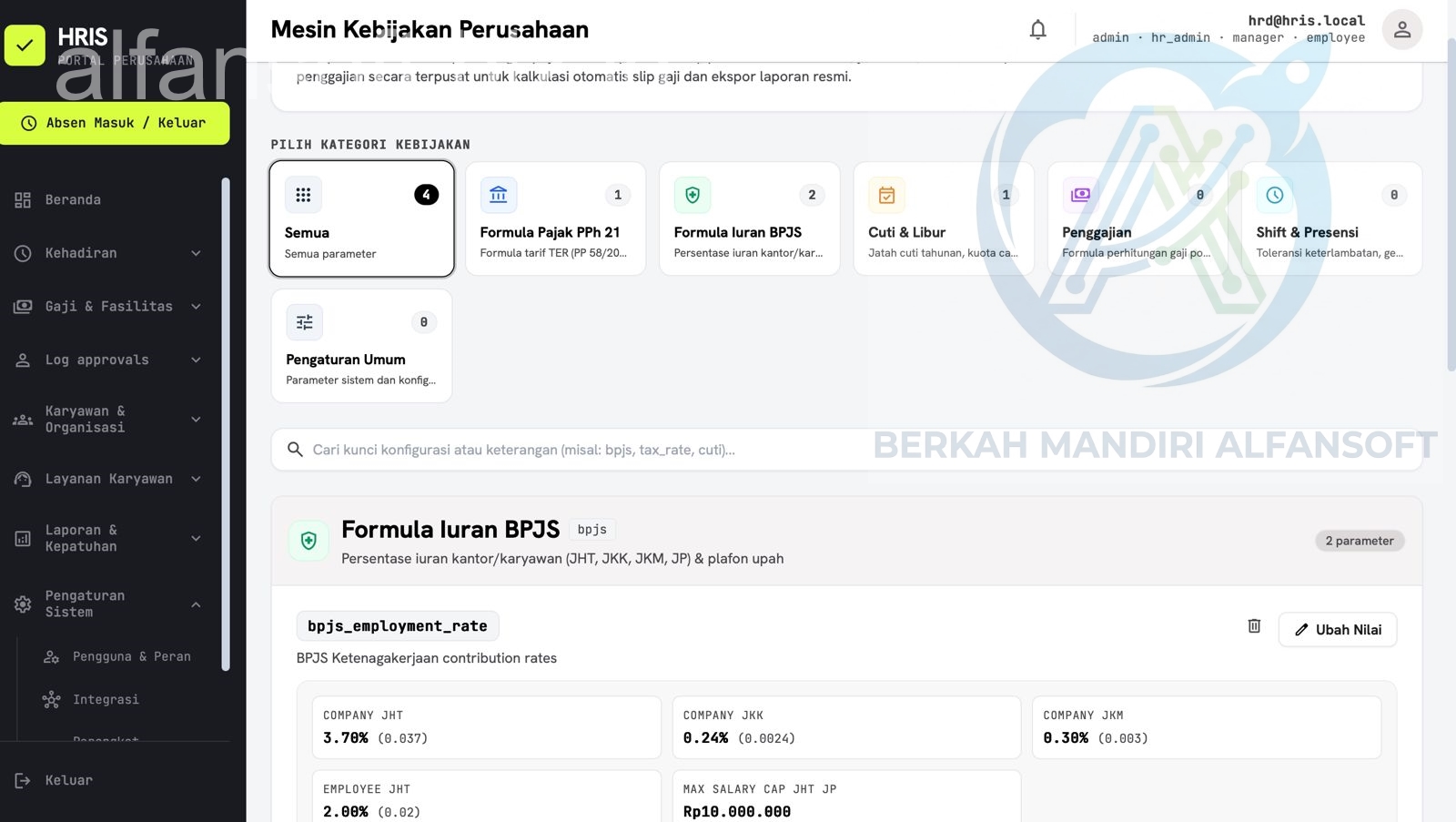 Dashboard Analitik SDM & Live Presensi